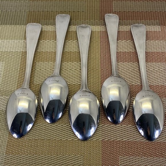 Lenox Vintage Jewel Place Oval Soup Spoons - Set of 5 - Glossy -  Pre-owned - Picture 7 of 7